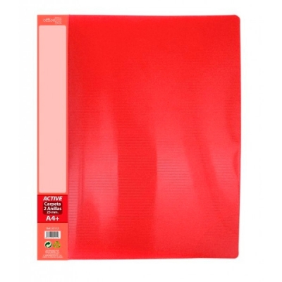 Caiet mecanic 2 inele Office box, 25mm, coperta moale, A4+ culori asortate